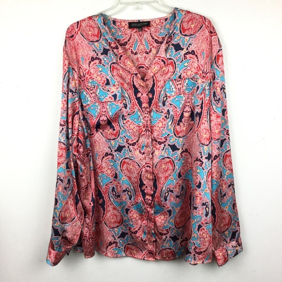 Jones New York Tops - Jones New York Collection 24W Top Red Paisley
